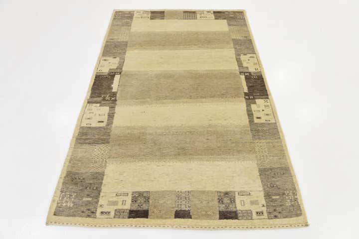 4' x 6' Hand Knotted Kashkuli Gabbeh Wool Rug