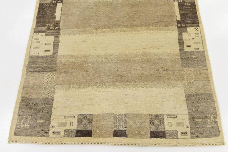 Detail image of 4' x 6' Hand Knotted Kashkuli Gabbeh Wool Rug