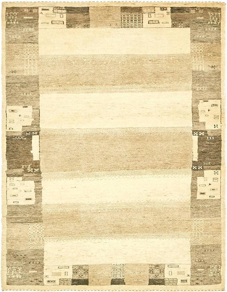 Detail image of 4' x 6' Hand Knotted Kashkuli Gabbeh Wool Rug