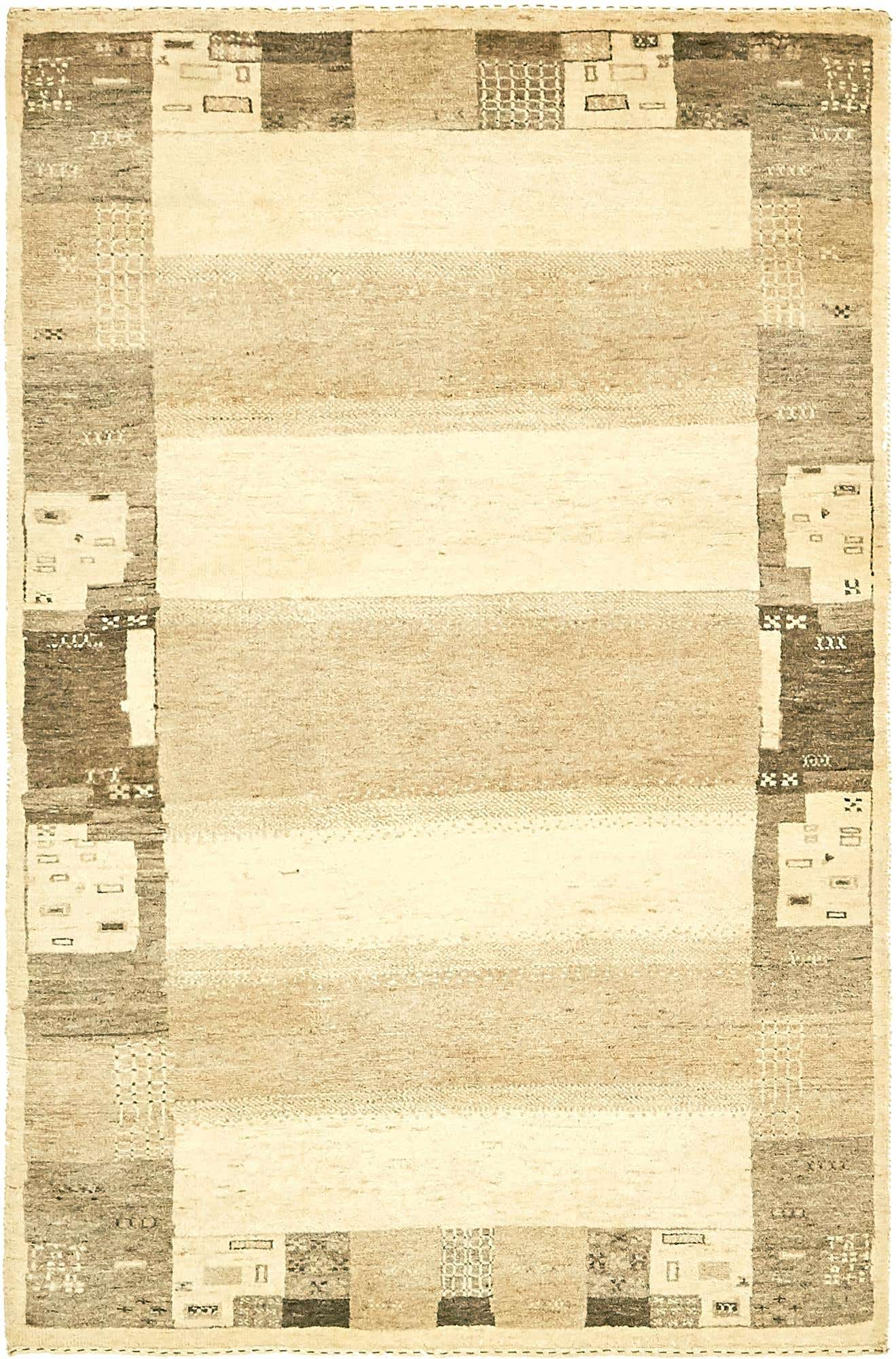 4' x 6' Hand Knotted Kashkuli Gabbeh Wool Rug