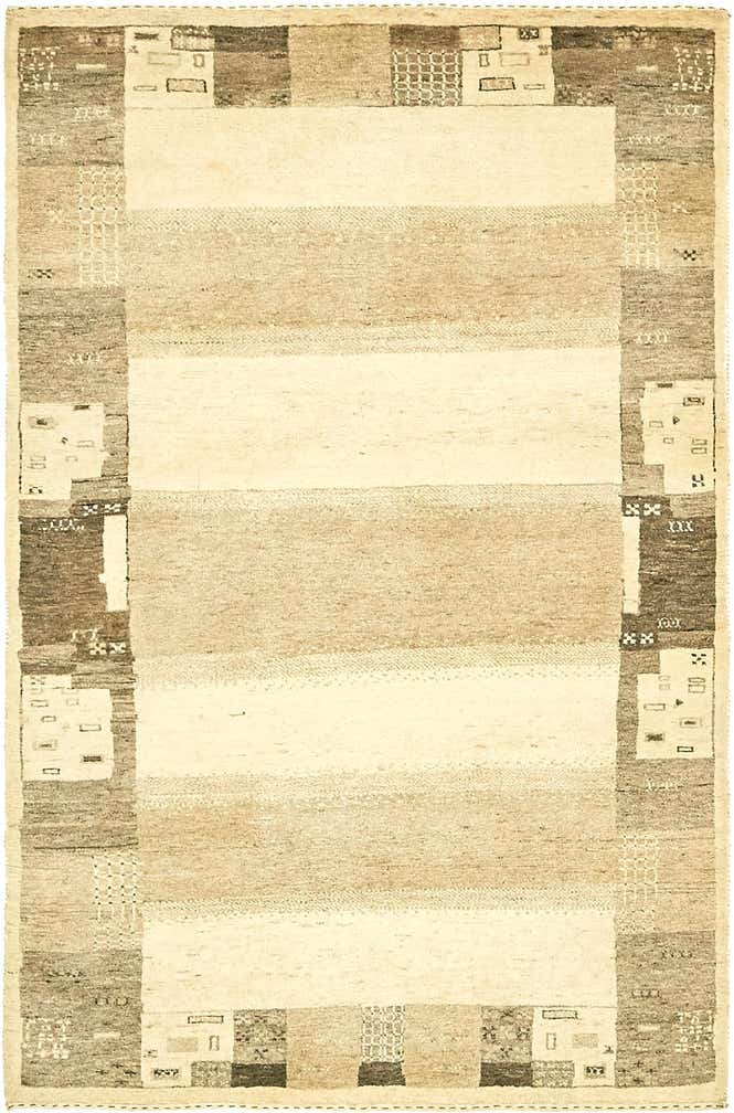 4' x 6' Hand Knotted Kashkuli Gabbeh Wool Rug