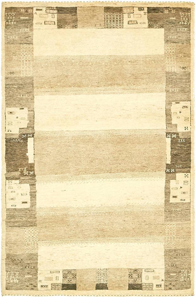 Detail image of 4' x 6' Hand Knotted Kashkuli Gabbeh Wool Rug