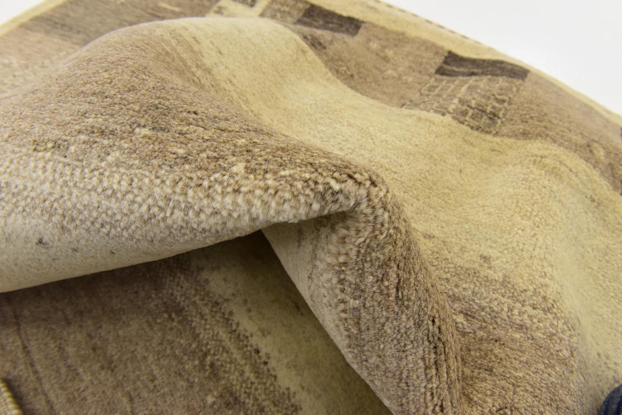 4' x 6' Hand Knotted Kashkuli Gabbeh Wool Rug