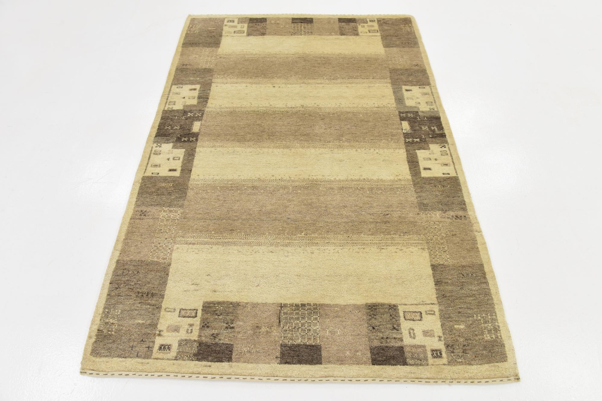 4' x 6' Hand Knotted Kashkuli Gabbeh Wool Rug
