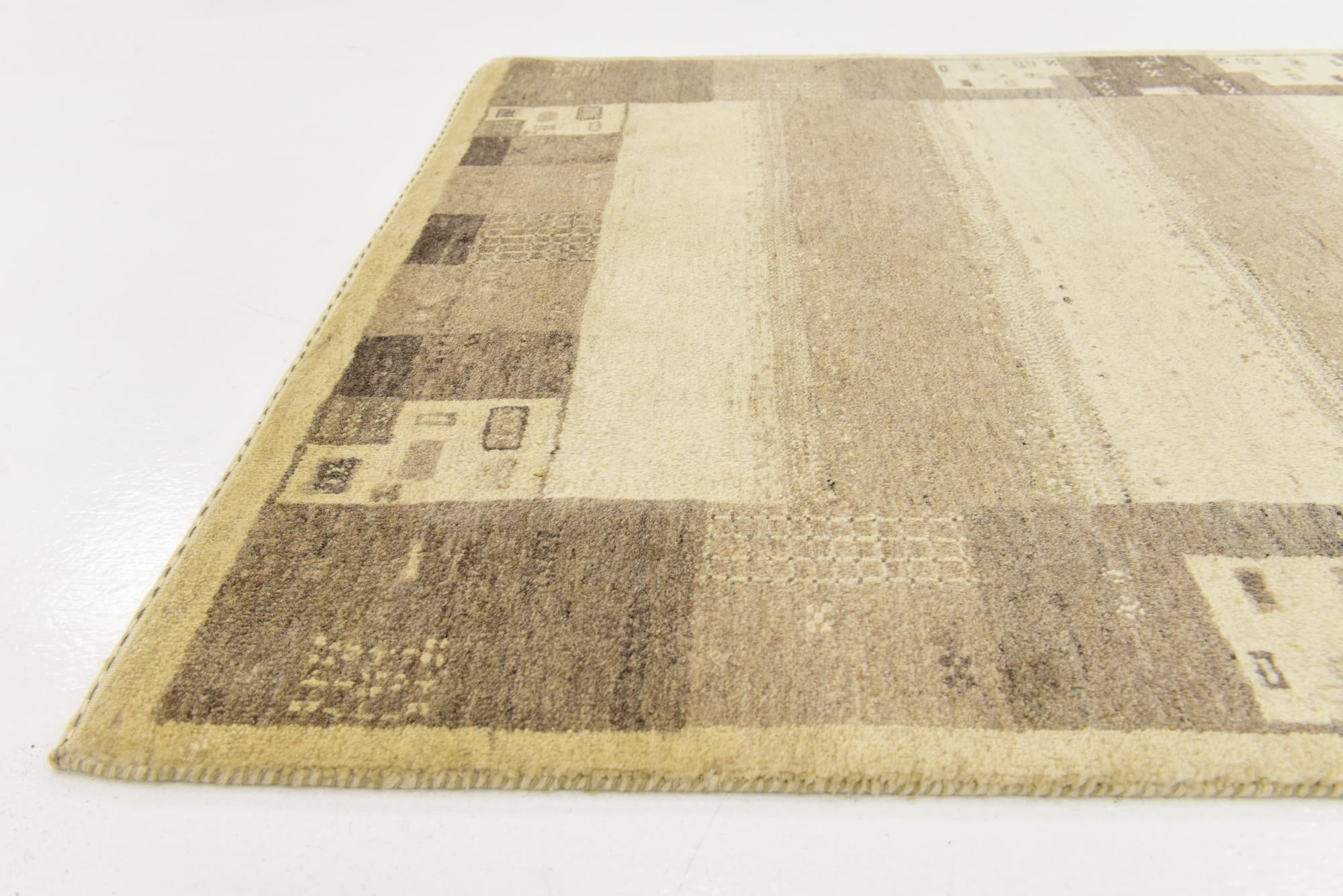 4' x 6' Hand Knotted Kashkuli Gabbeh Wool Rug