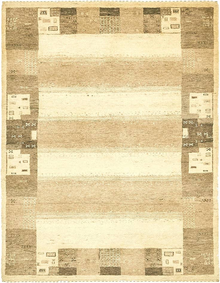 Detail image of 4' x 6' Hand Knotted Kashkuli Gabbeh Wool Rug