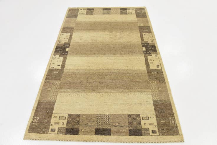 Detail image of 4' x 6' 2 Hand Knotted Kashkuli Gabbeh Wool Rug