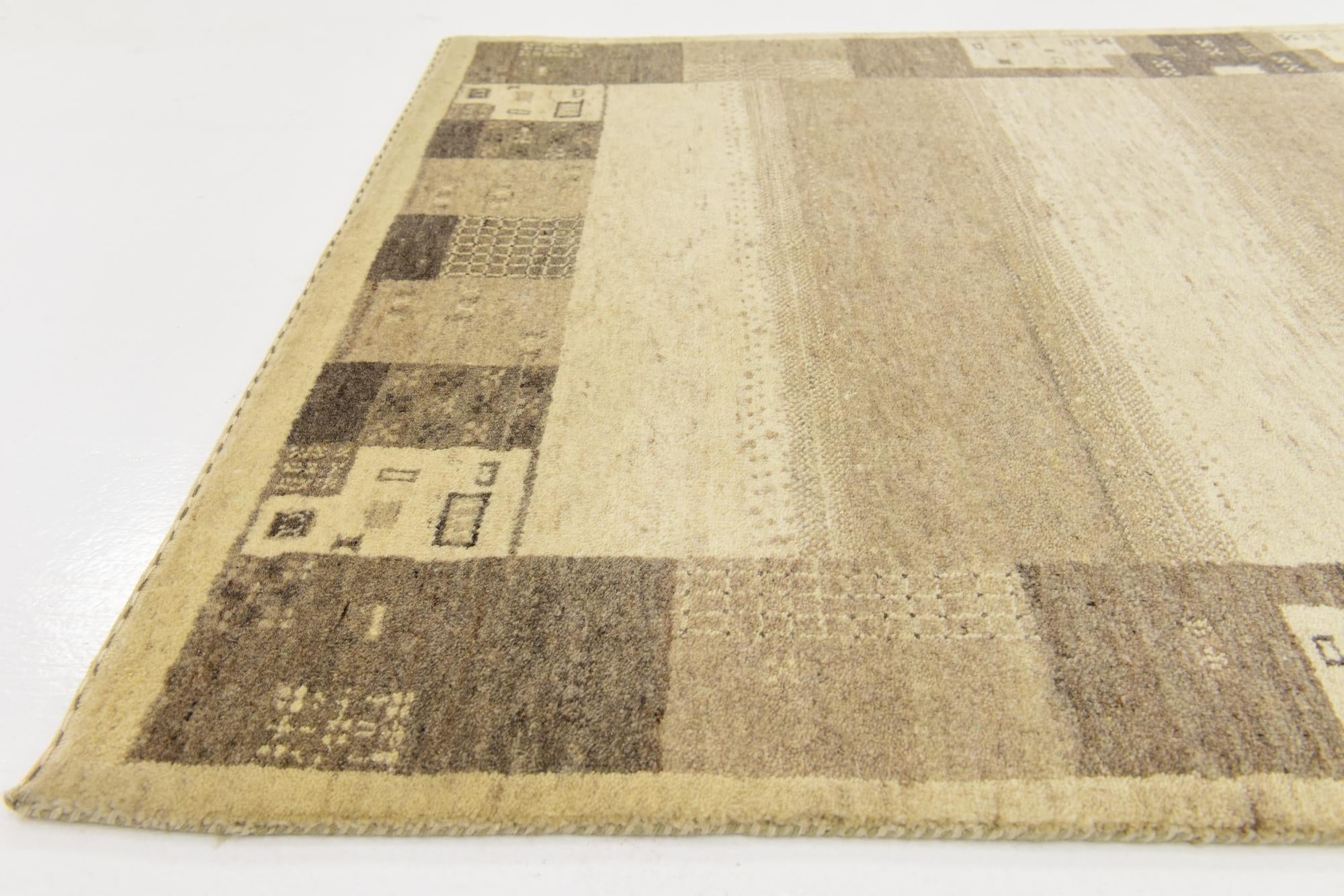 4' x 6' 2 Hand Knotted Kashkuli Gabbeh Wool Rug