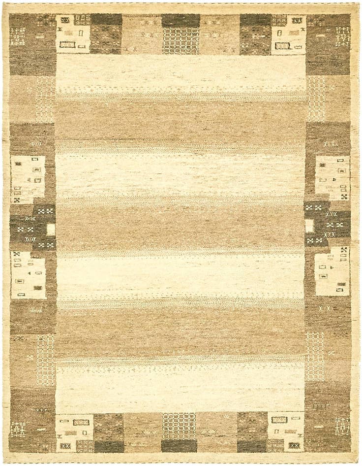 Detail image of 4' x 6' 2 Hand Knotted Kashkuli Gabbeh Wool Rug