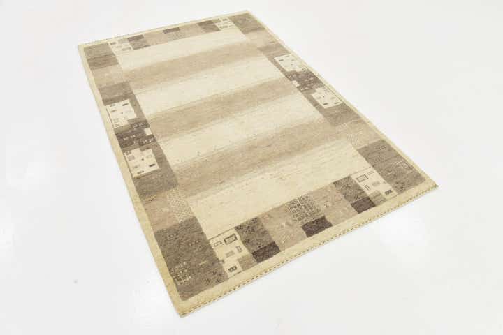 4' x 5' 9 Hand Knotted Kashkuli Gabbeh Wool Rug
