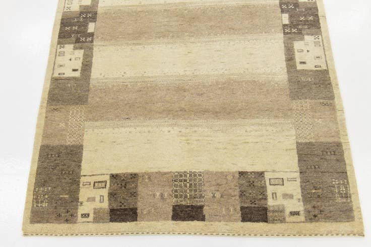 Detail image of 4' x 5' 9 Hand Knotted Kashkuli Gabbeh Wool Rug