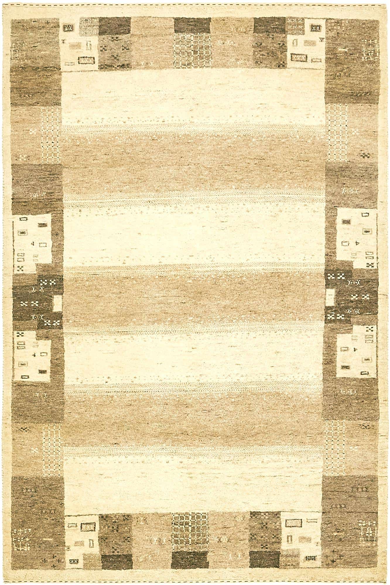 4' x 5' 9 Hand Knotted Kashkuli Gabbeh Wool Rug