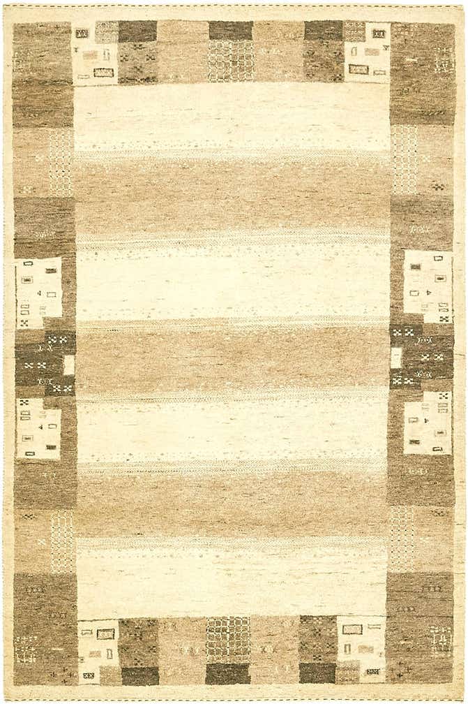 4' x 5' 9 Hand Knotted Kashkuli Gabbeh Wool Rug