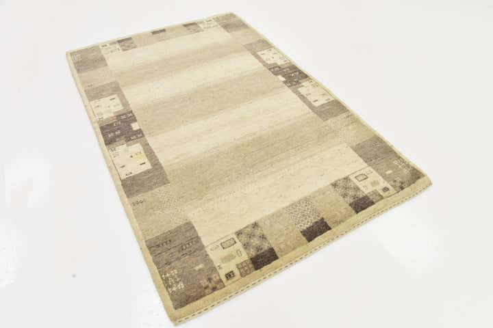 4' x 6' 2 Hand Knotted Kashkuli Gabbeh Wool Rug