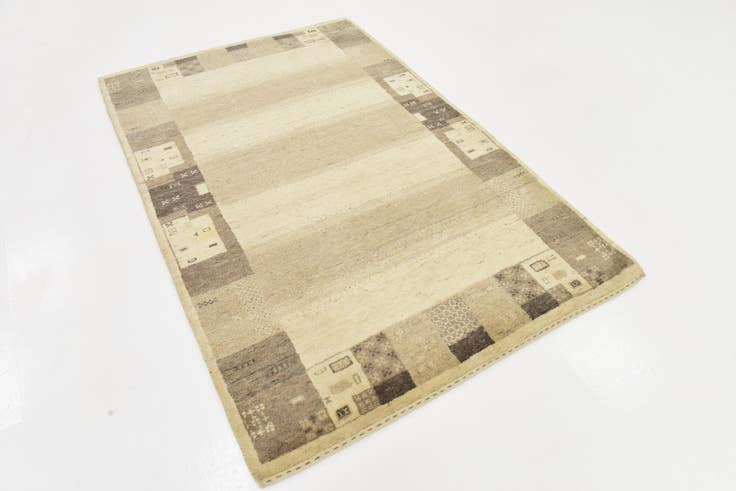 Detail image of 4' x 6' 2 Hand Knotted Kashkuli Gabbeh Wool Rug