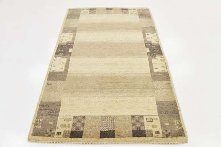 4' x 6' 2 Hand Knotted Kashkuli Gabbeh Wool Rug