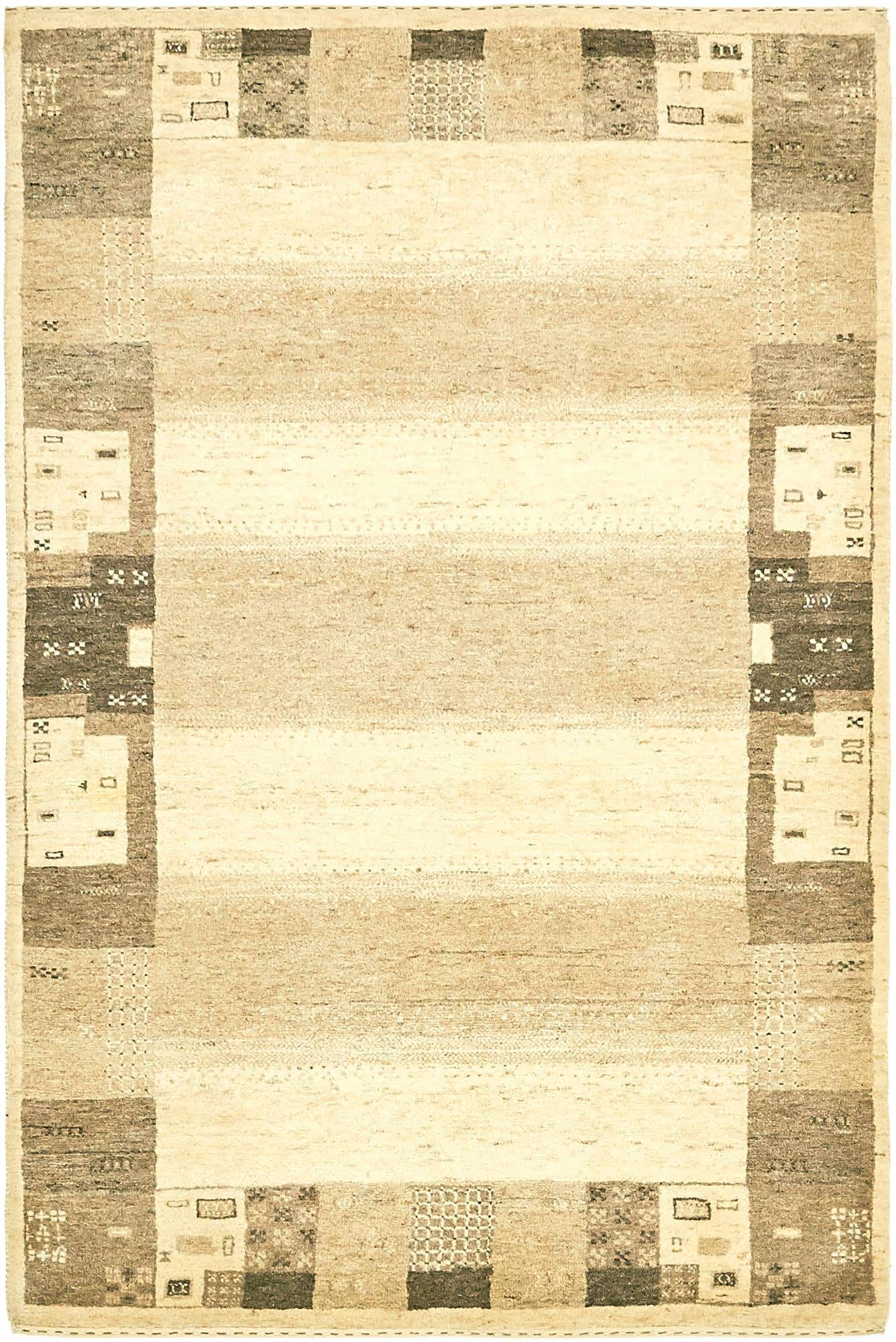 4' x 6' 2 Hand Knotted Kashkuli Gabbeh Wool Rug