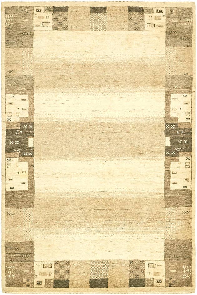 Detail image of 4' x 6' 2 Hand Knotted Kashkuli Gabbeh Wool Rug