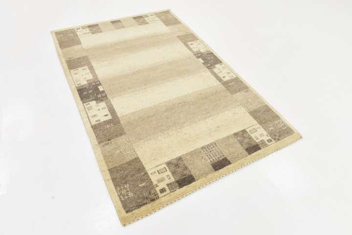 3' 10 x 6' Hand Knotted Kashkuli Gabbeh Wool Rug