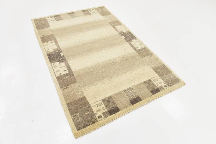 Detail image of 3' 10 x 6' Hand Knotted Kashkuli Gabbeh Wool Rug
