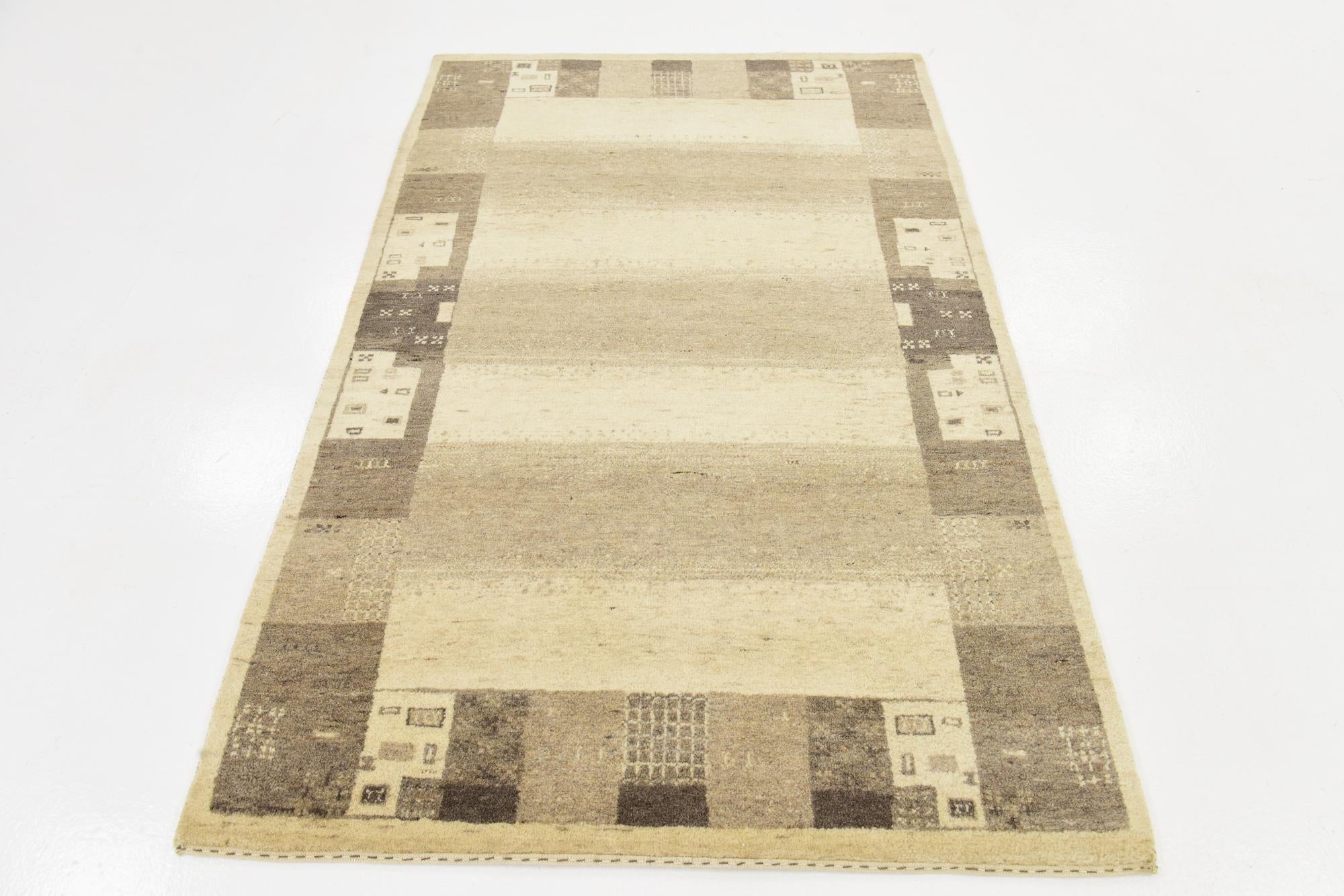 3' 10 x 6' Hand Knotted Kashkuli Gabbeh Wool Rug
