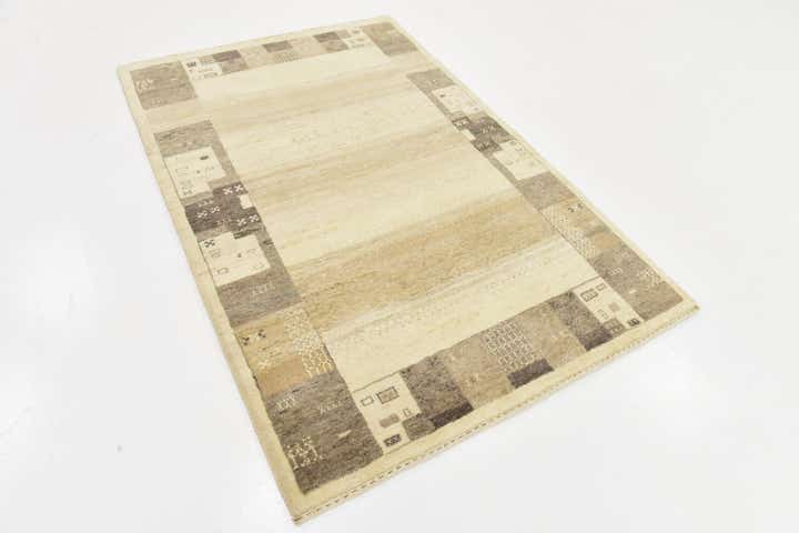 3' 10 x 6' Hand Knotted Kashkuli Gabbeh Wool Rug