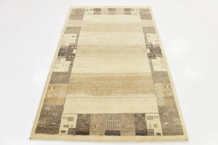 Detail image of 3' 10 x 6' Hand Knotted Kashkuli Gabbeh Wool Rug