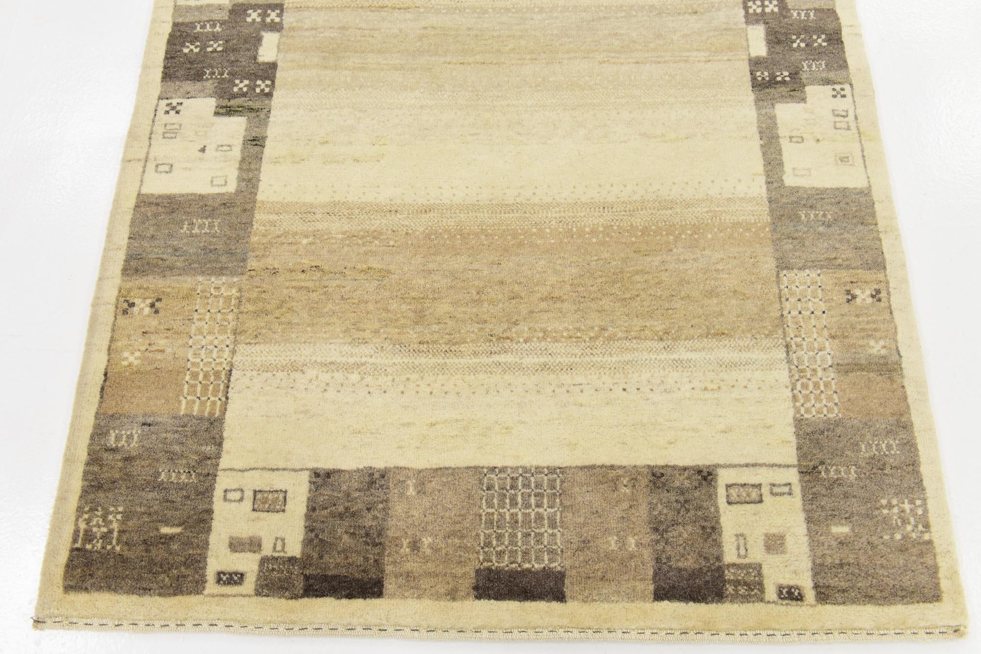 3' 10 x 6' Hand Knotted Kashkuli Gabbeh Wool Rug