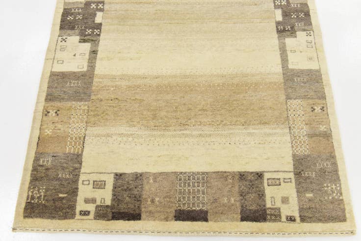 Detail image of 3' 10 x 6' Hand Knotted Kashkuli Gabbeh Wool Rug