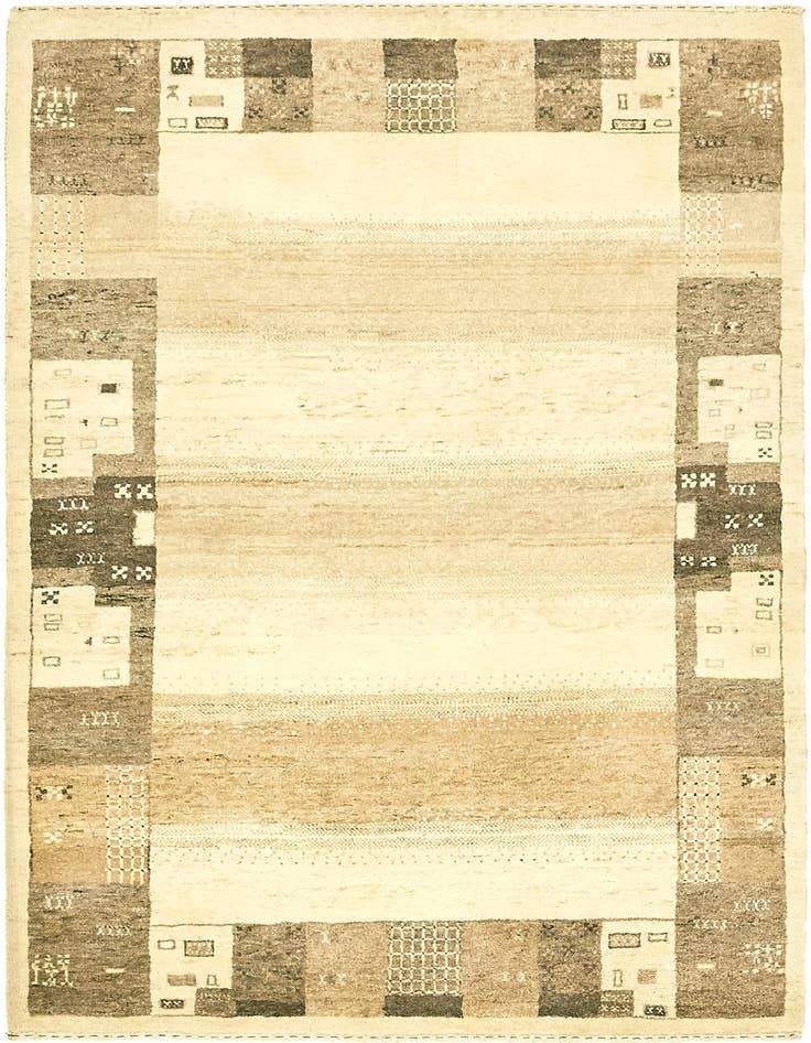 Detail image of 3' 10 x 6' Hand Knotted Kashkuli Gabbeh Wool Rug