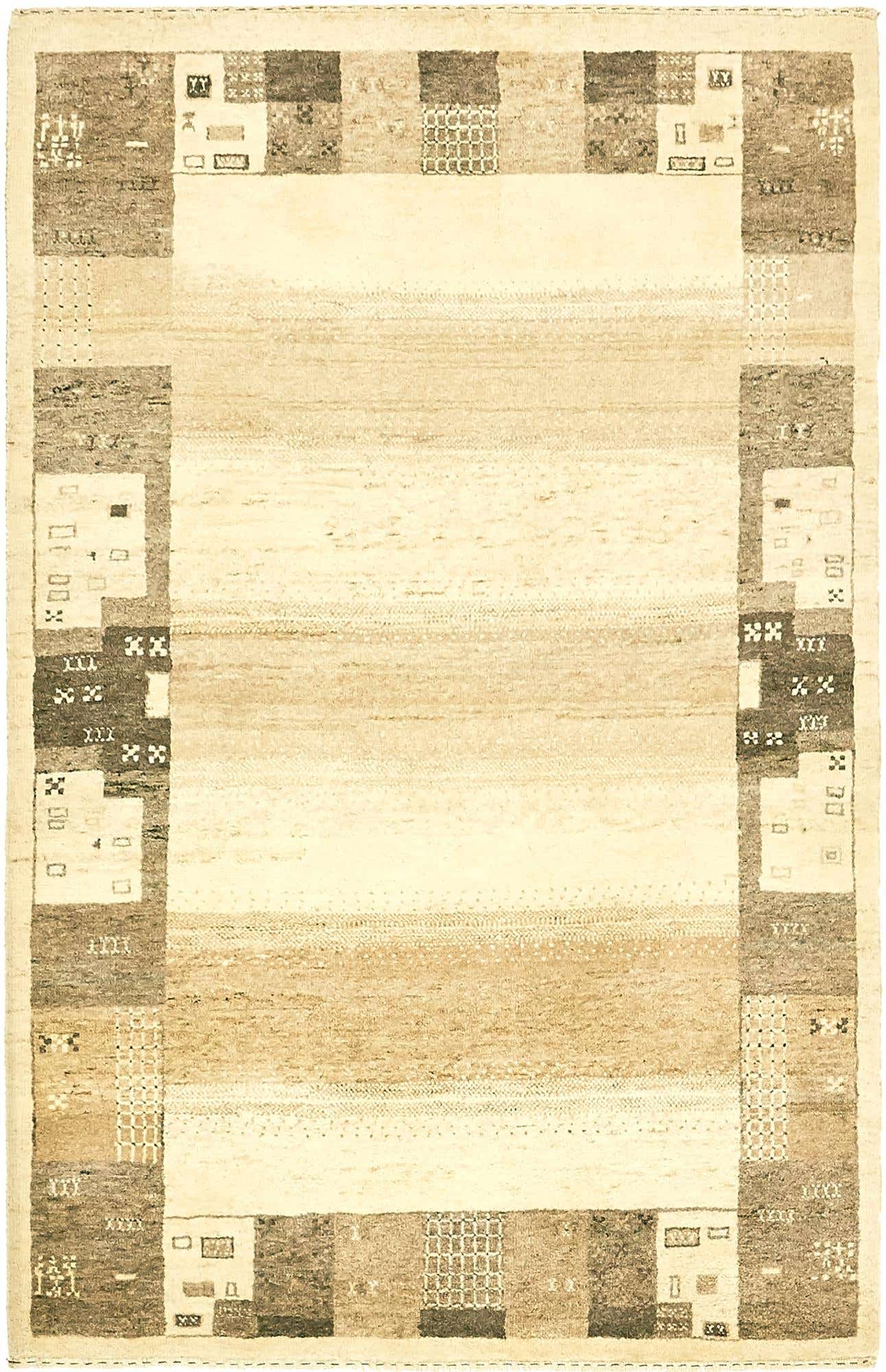3' 10 x 6' Hand Knotted Kashkuli Gabbeh Wool Rug