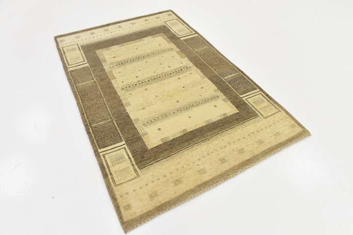 4' x 6' 2 Hand Knotted Kashkuli Gabbeh Wool Rug