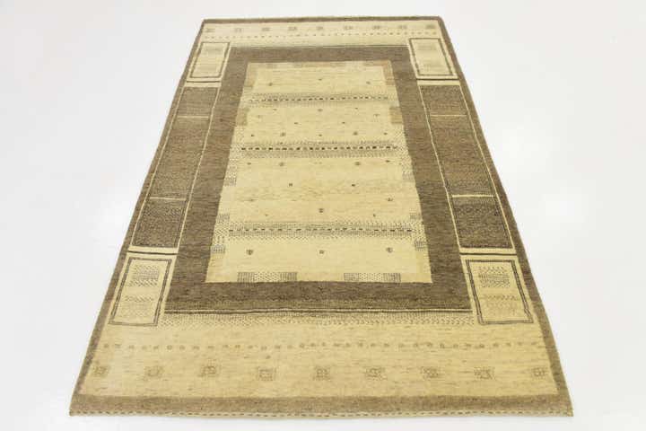 4' x 6' 2 Hand Knotted Kashkuli Gabbeh Wool Rug