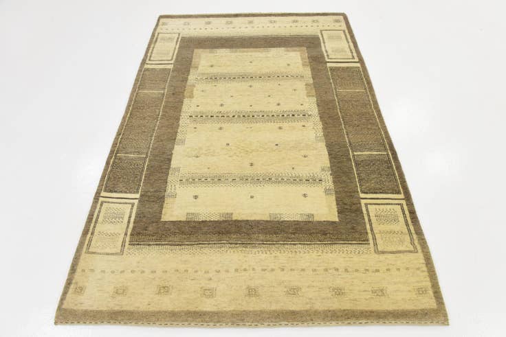 Detail image of 4' x 6' 2 Hand Knotted Kashkuli Gabbeh Wool Rug