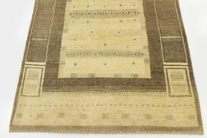 4' x 6' 2 Hand Knotted Kashkuli Gabbeh Wool Rug
