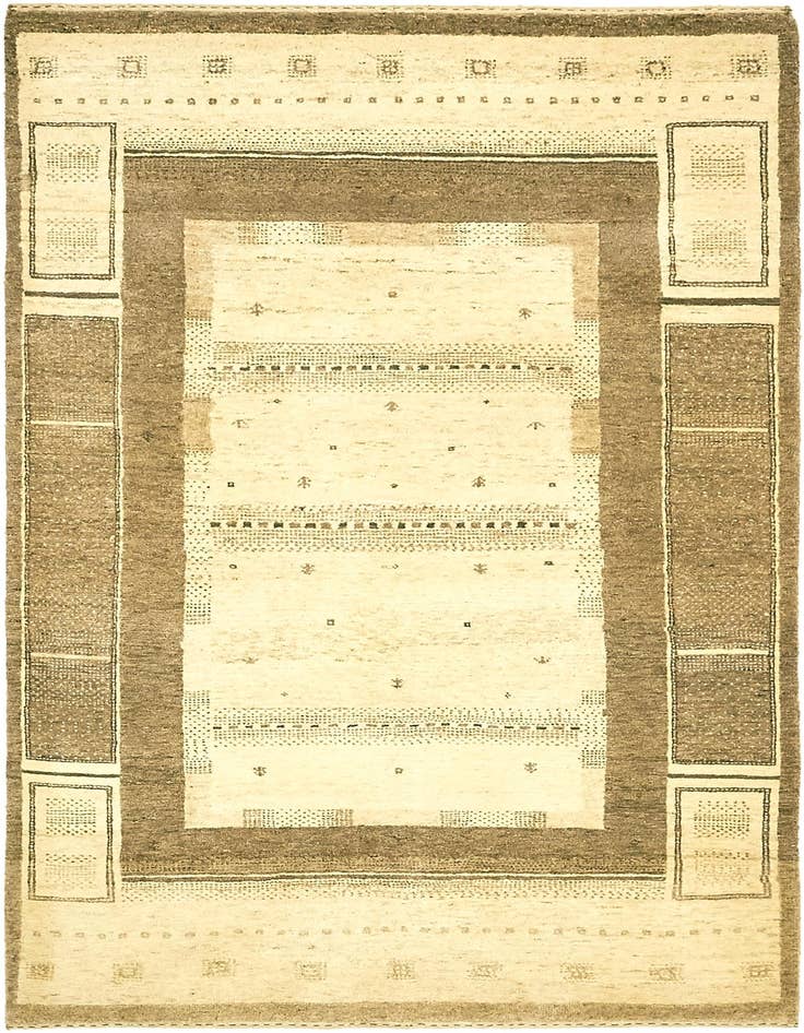 Detail image of 4' x 6' 2 Hand Knotted Kashkuli Gabbeh Wool Rug