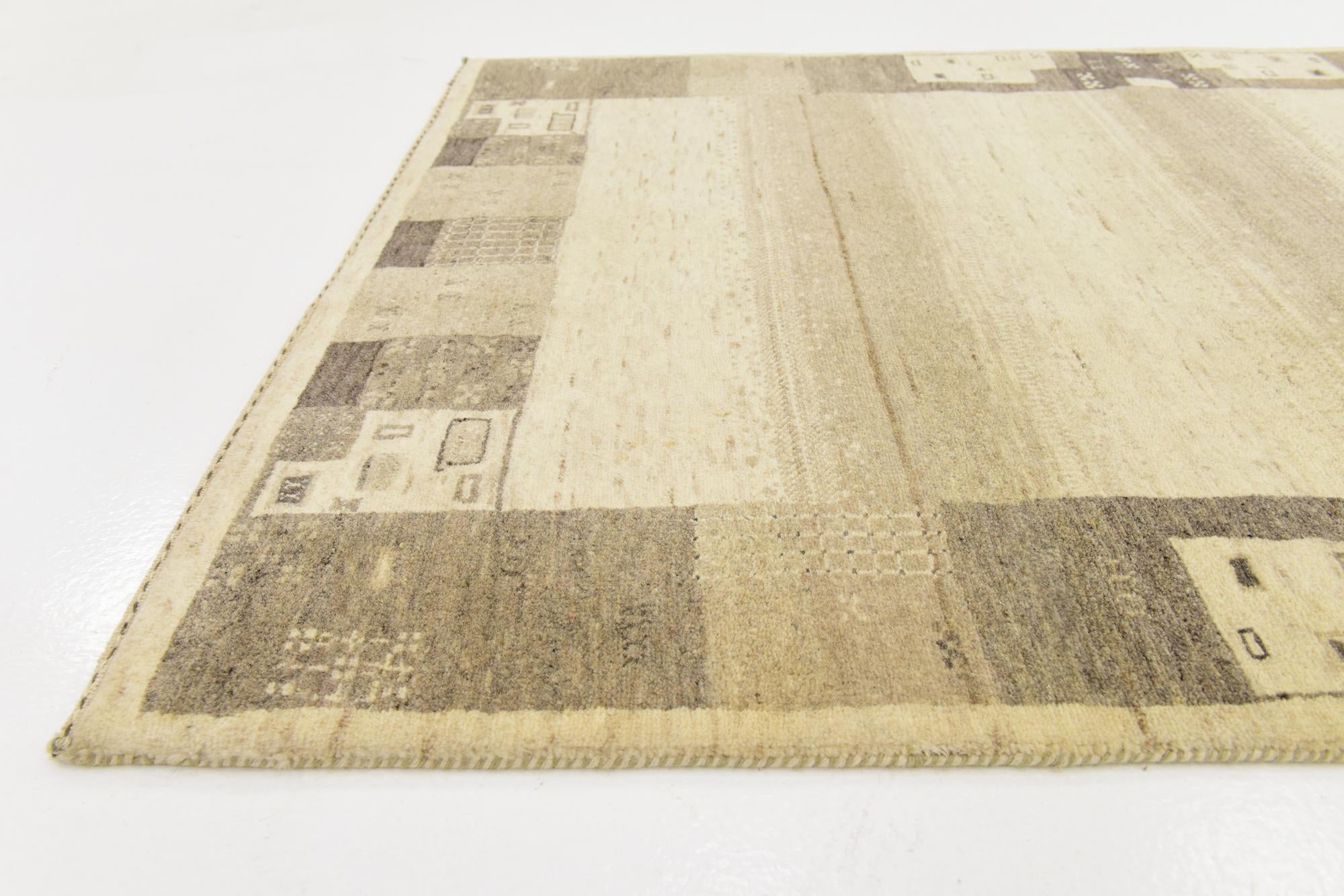 3' 10 x 6' Hand Knotted Kashkuli Gabbeh Wool Rug