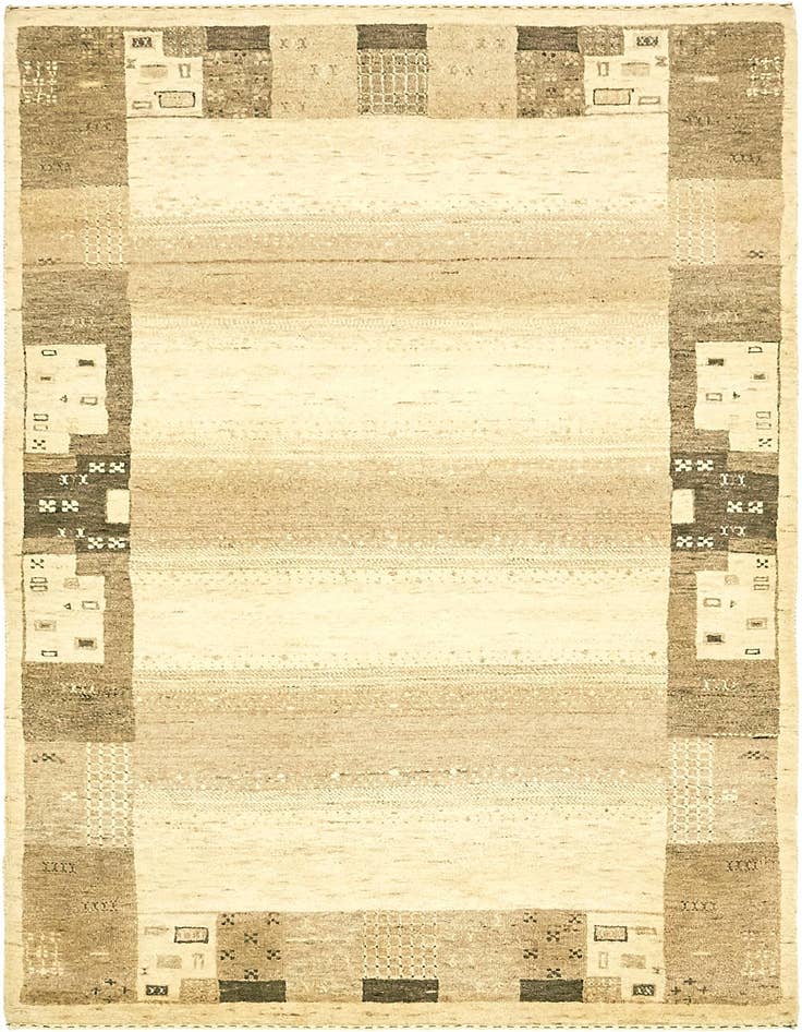 Detail image of 3' 10 x 6' Hand Knotted Kashkuli Gabbeh Wool Rug