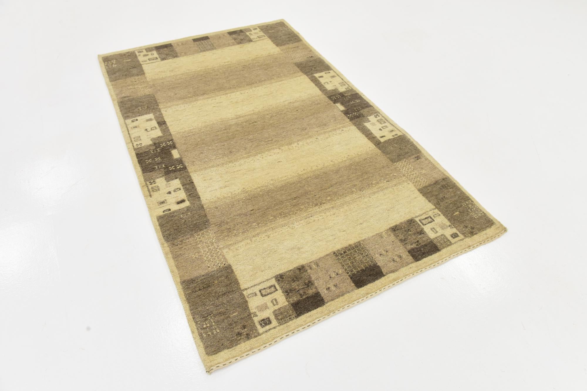 3' 10 x 6' Hand Knotted Kashkuli Gabbeh Wool Rug
