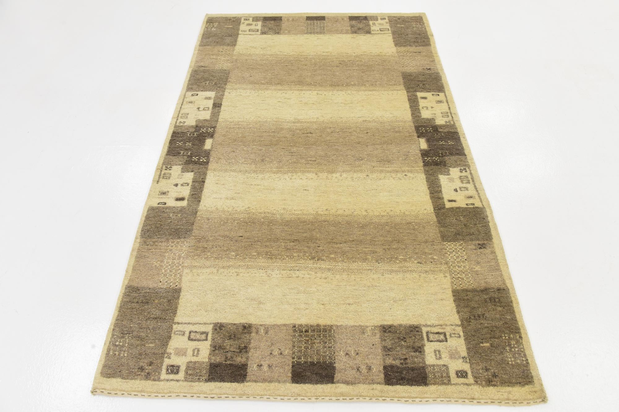3' 10 x 6' Hand Knotted Kashkuli Gabbeh Wool Rug