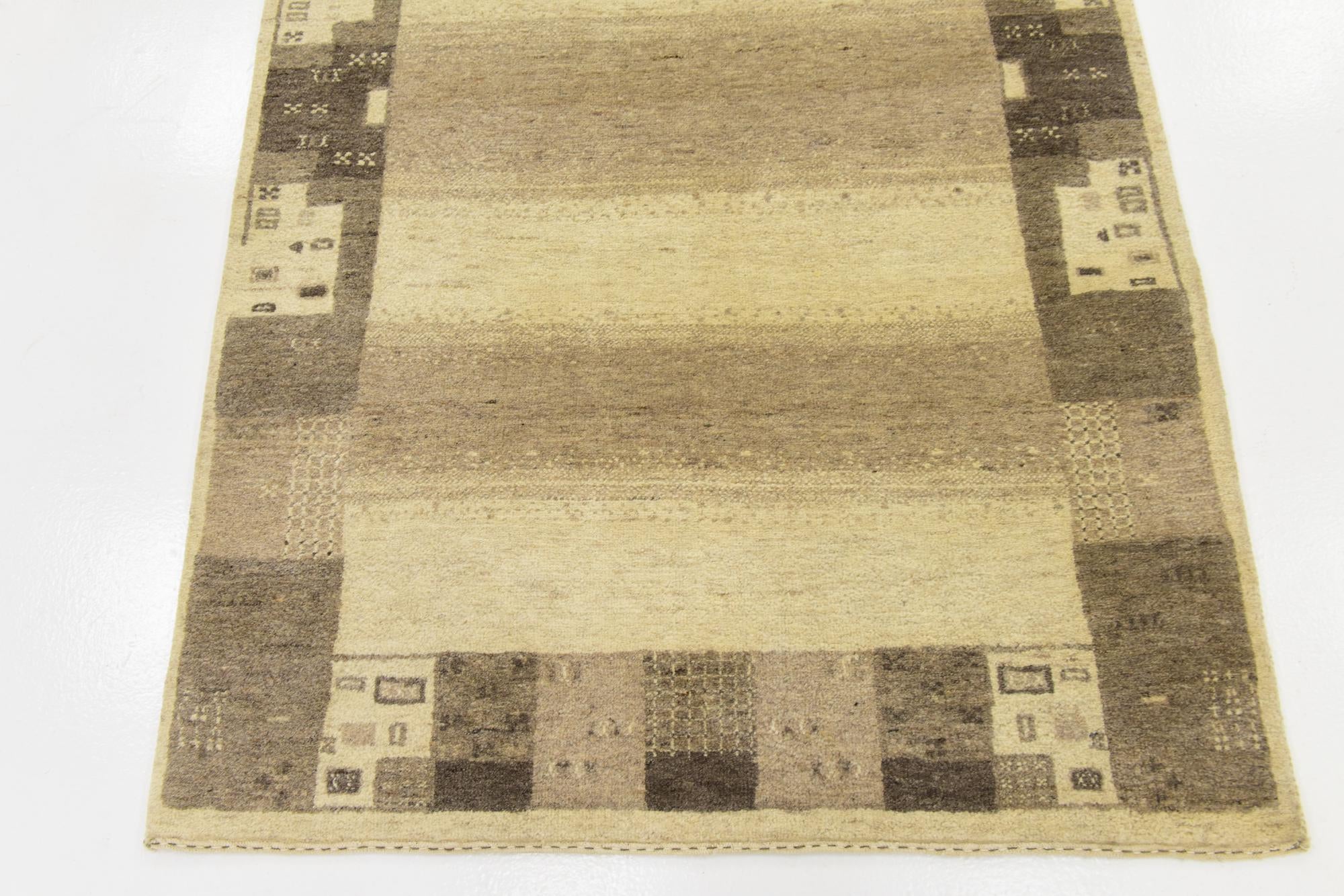 3' 10 x 6' Hand Knotted Kashkuli Gabbeh Wool Rug