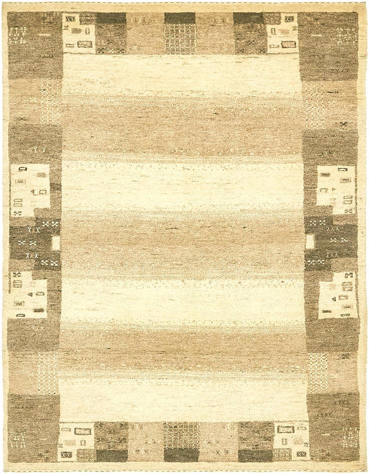 Detail image of 3' 10 x 6' Hand Knotted Kashkuli Gabbeh Wool Rug
