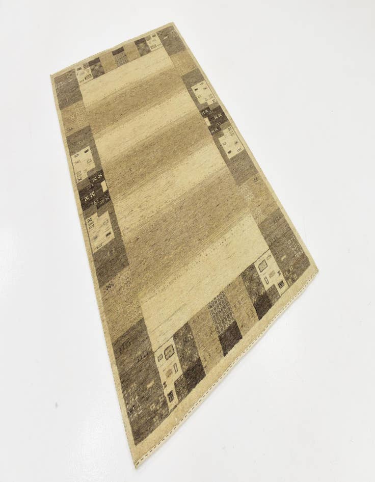 Detail image of 3' 10 x 6'  Hand Knotted Kashkuli Gabbeh Wool Rug