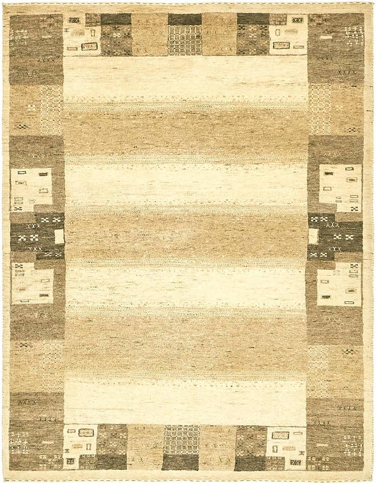 Detail image of 3' 10 x 6' Hand Knotted Kashkuli Gabbeh Wool Rug
