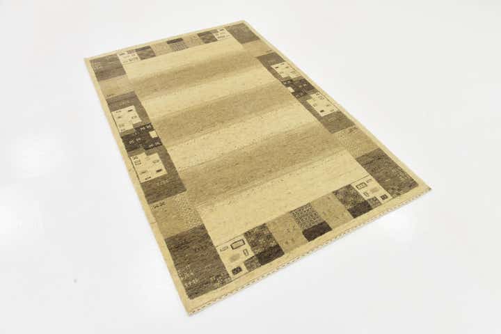 3' 10 x 6' Hand Knotted Kashkuli Gabbeh Wool Rug