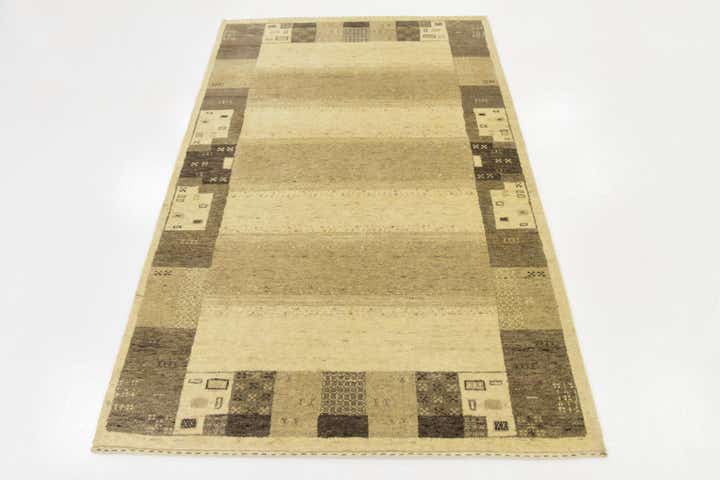 3' 10 x 6' Hand Knotted Kashkuli Gabbeh Wool Rug