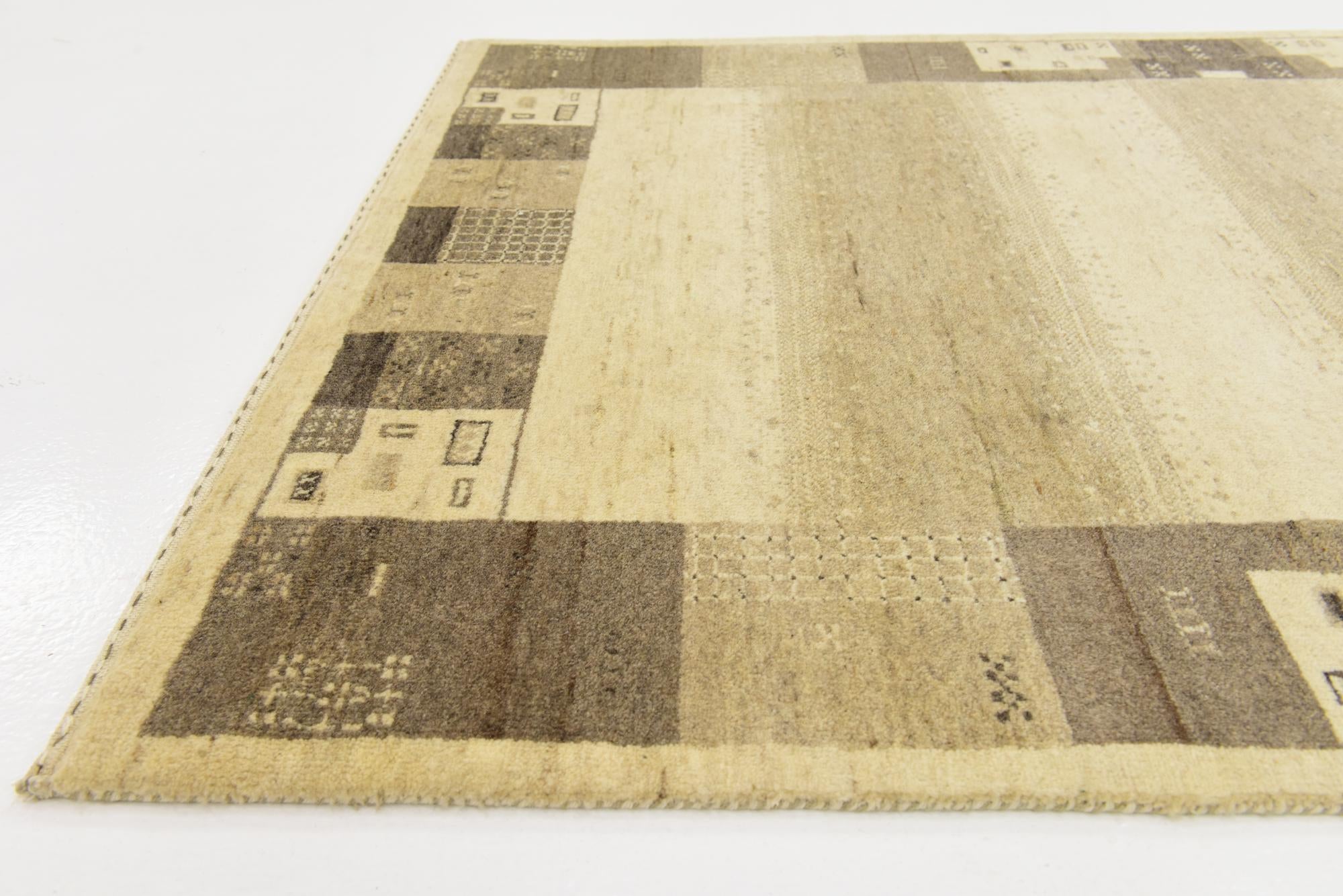 3' 10 x 6' Hand Knotted Kashkuli Gabbeh Wool Rug