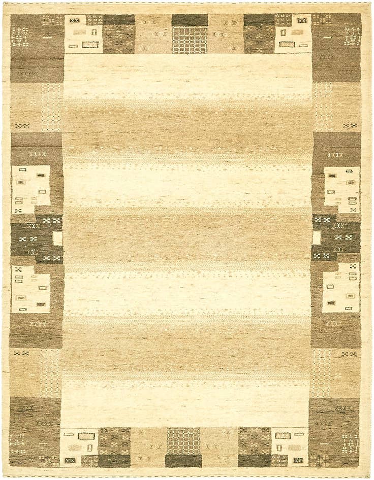 Detail image of 3' 10 x 6' Hand Knotted Kashkuli Gabbeh Wool Rug