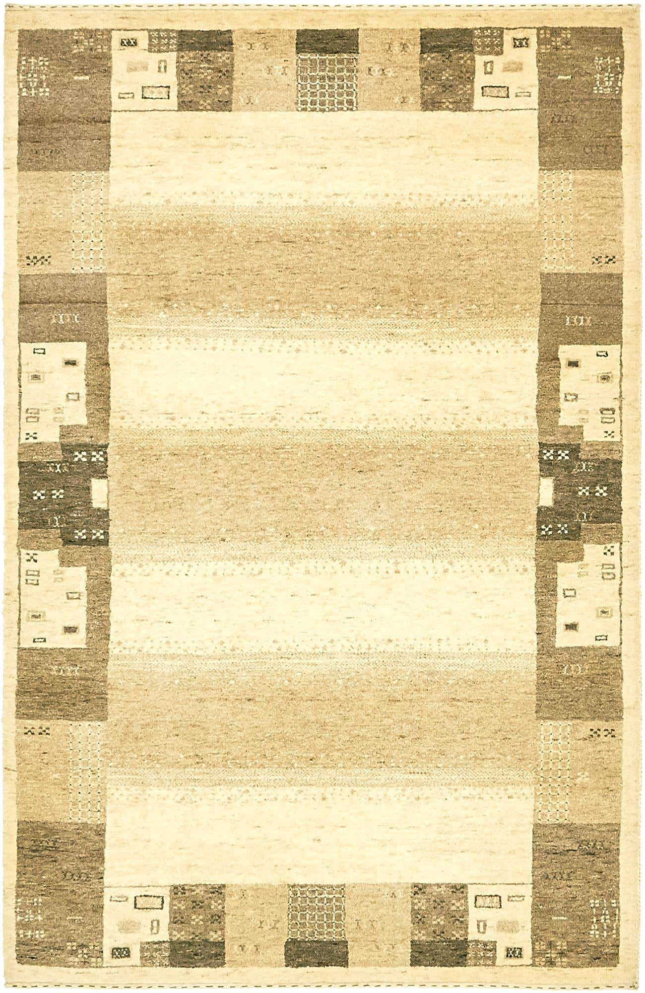 3' 10 x 6' Hand Knotted Kashkuli Gabbeh Wool Rug