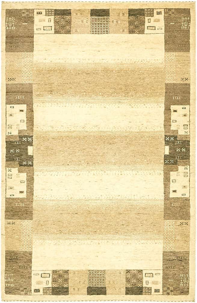 3' 10 x 6' Hand Knotted Kashkuli Gabbeh Wool Rug